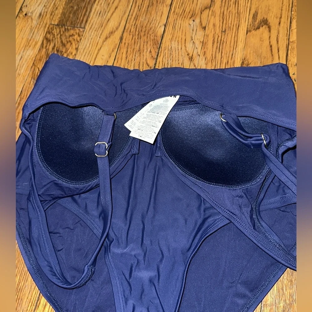 NWT Boden Navy U Bar One piece swimsuit vacation summer adjustable strap 8 - Picture 3 of 6